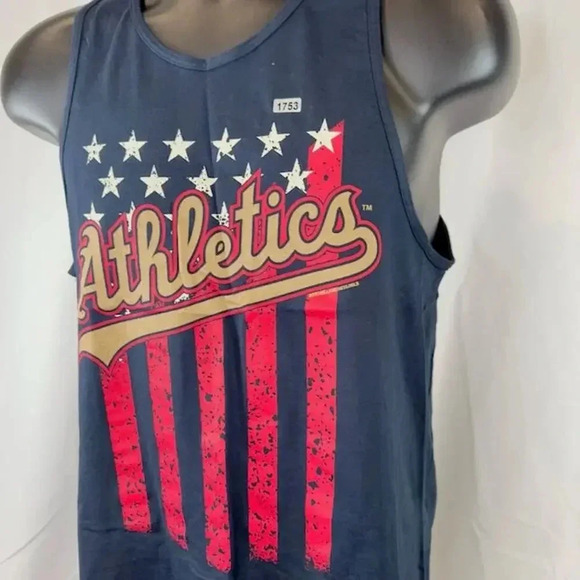 NEW Mitchell & Ness MLB Seattle Mariners Stars Stripe Tank Top Crewneck Navy S - Picture 6 of 9